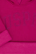 Girl's Fuchsia Basic Sweatshirt