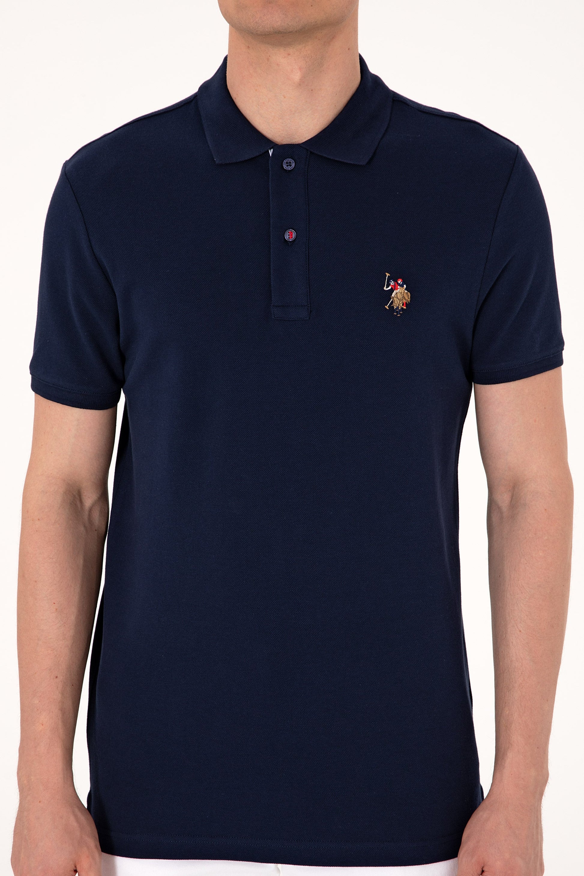 U.S. Polo Assn. - Men's Slim Fit Polo Neck Navy Basic T-Shirt
