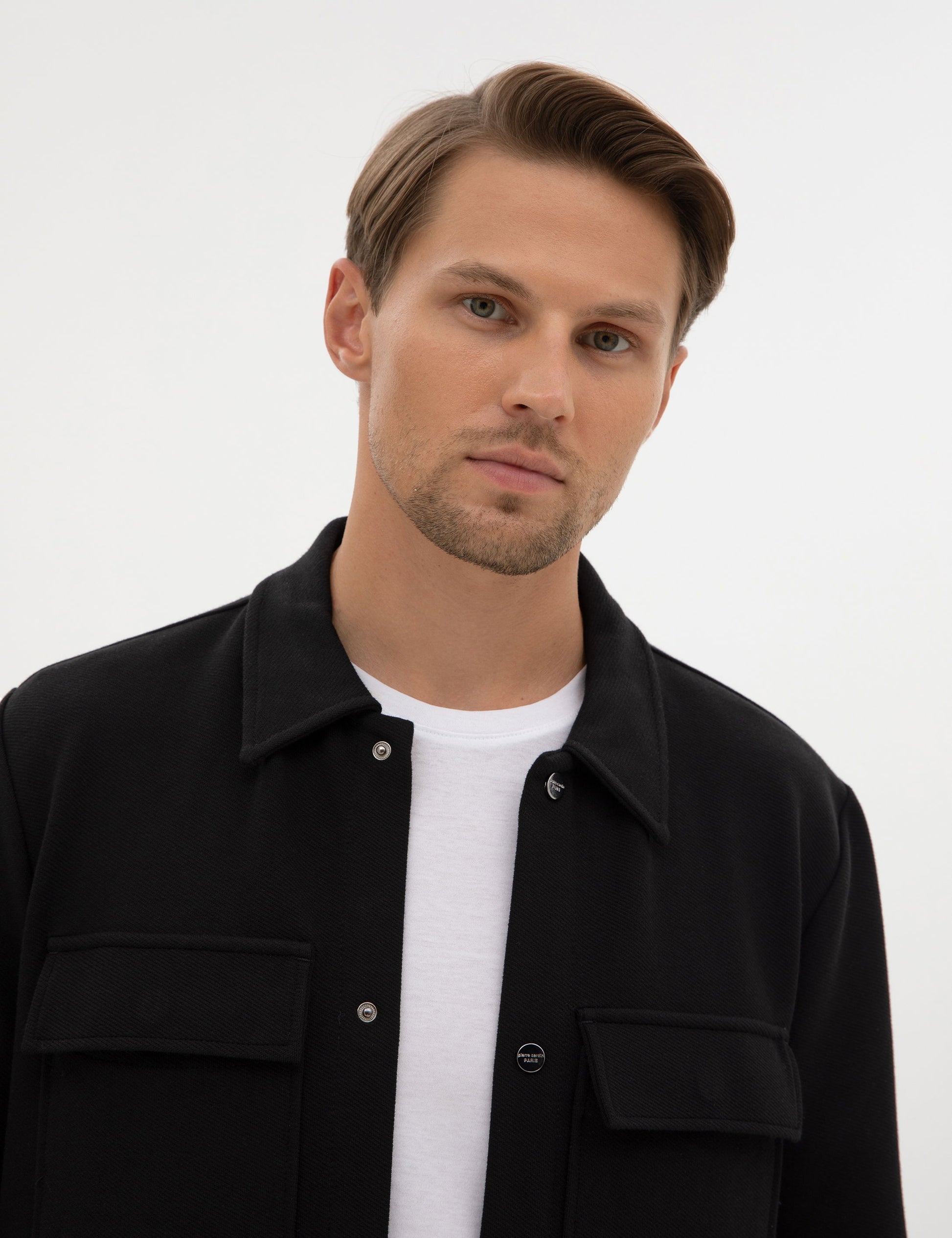 Siyah Regular Fit ��rme G��mlek