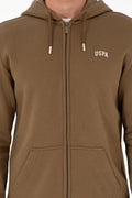 Men's Khaki Knitted Cardigan