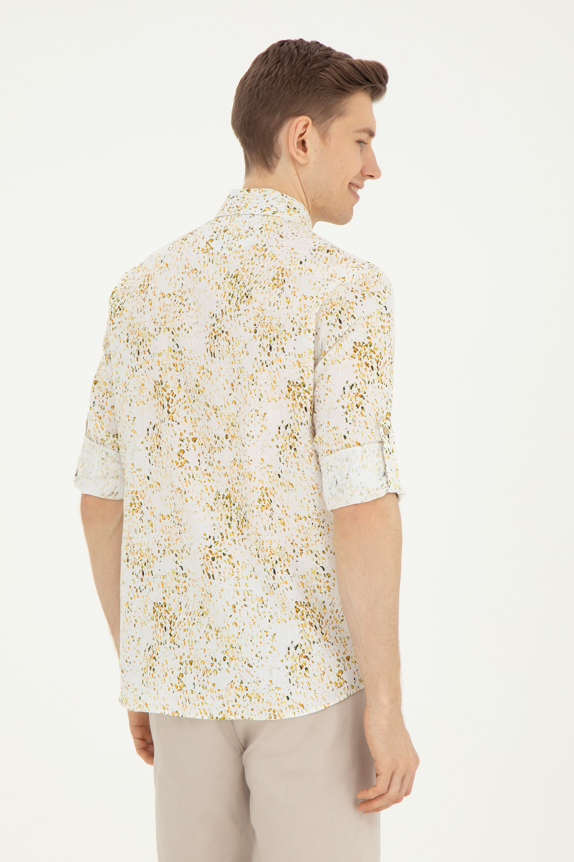 Men's Khaki Long Sleeve Shirt