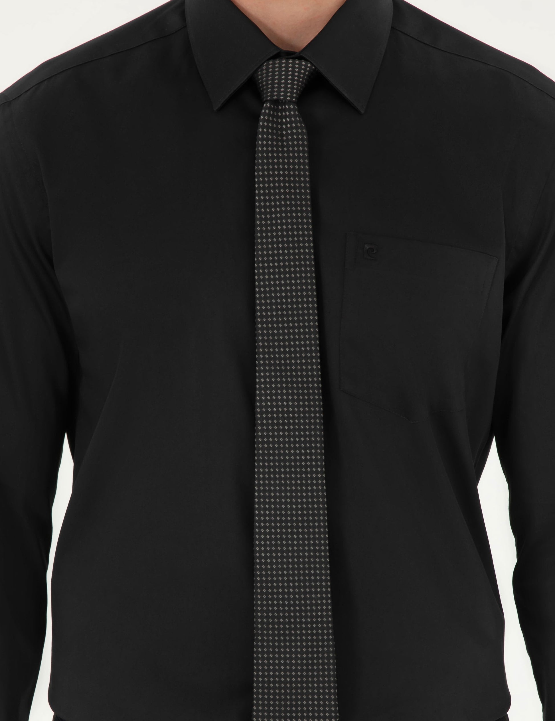 Black Regular Fit Long Sleeve Basic Shirt