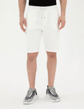 Ecru Regular Fit Knitted Shorts