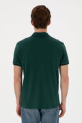 U.S. Polo Assn. - Men's Slim Fit Polo Neck Dark Green Basic T-Shirt