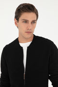 Men's Black Knitwear Cardigan