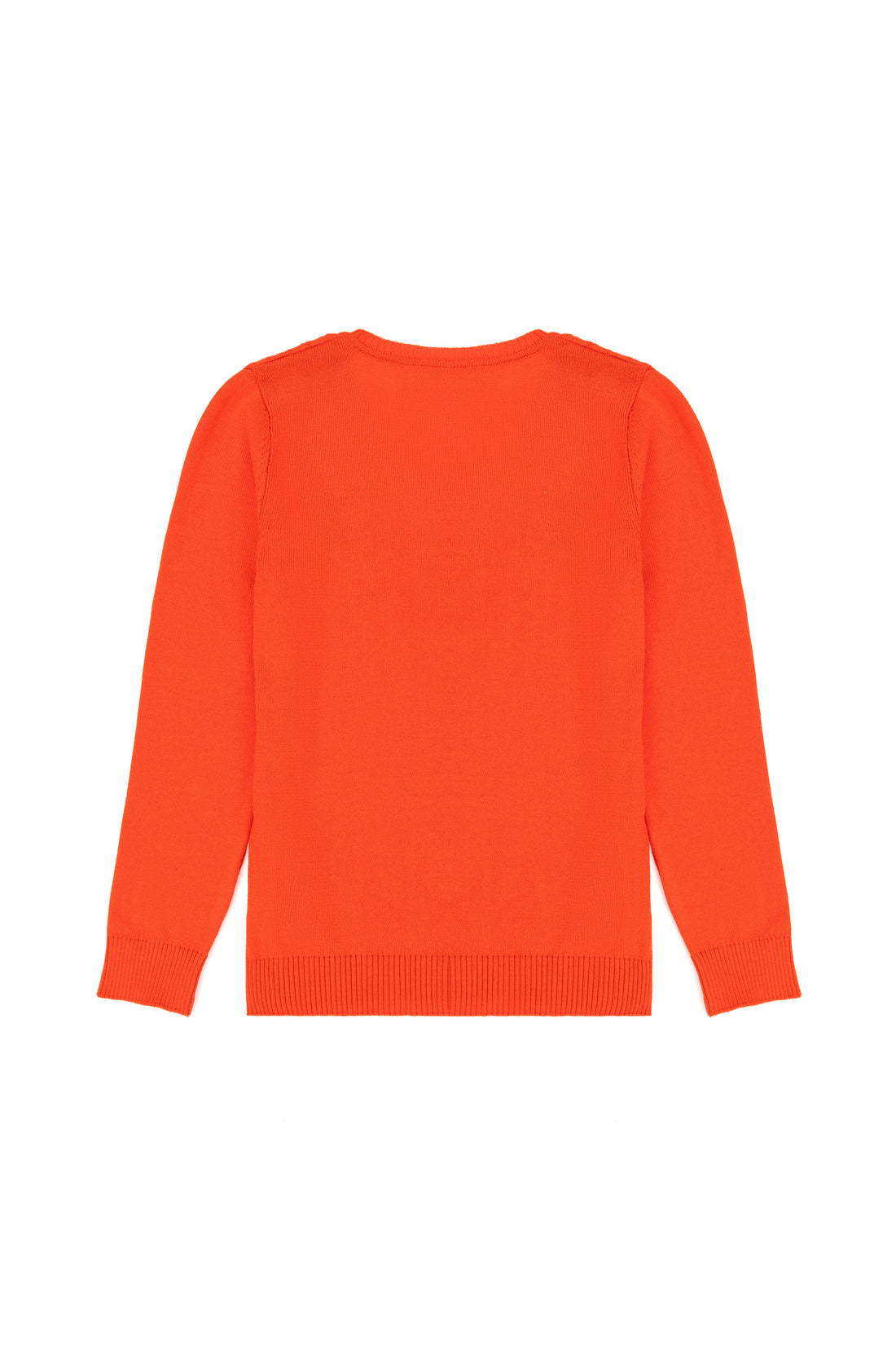 Girls' Orange Basic Sweater