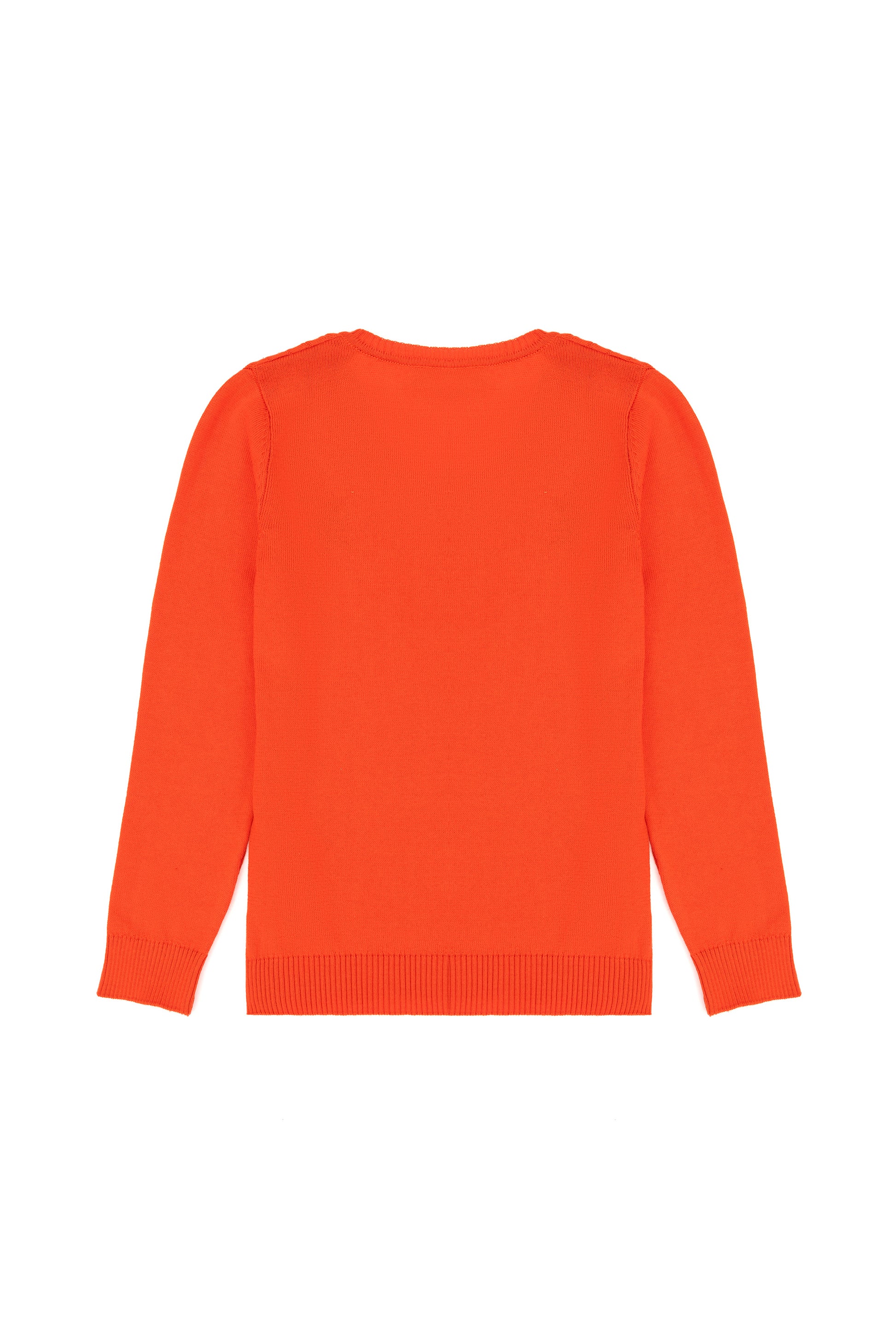 Girls' Orange Basic Sweater