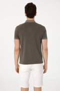 Men's Slim Fit Polo Neck Mink Wash Basic T-Shirt