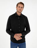 Black Regular Fit Jean Shirt