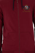 Men's Burgundy Knitted Cardigan
