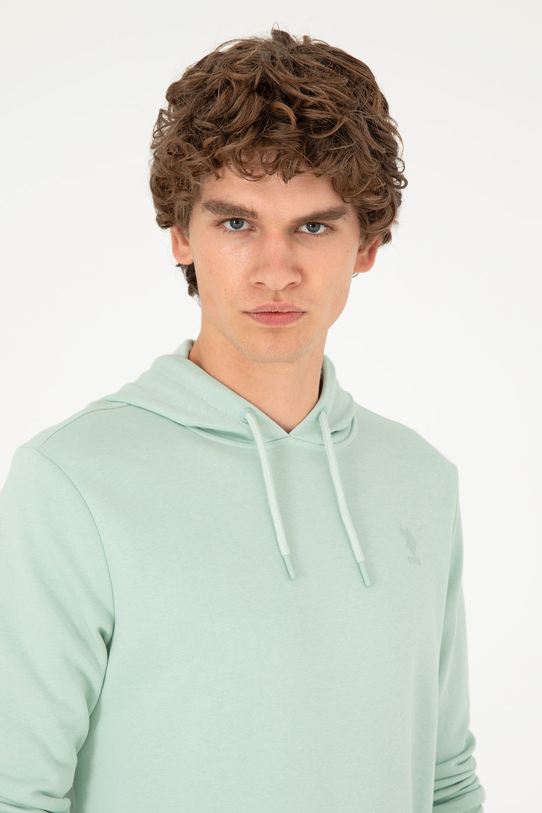 Men's Water Green Basic Sweatshirt