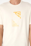 Men's Comfort Fit Cream Crew Neck T-Shirt