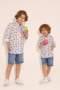 Boy's White Long Sleeve Shirt