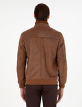 Taba Fur Detailed Leather Jacket