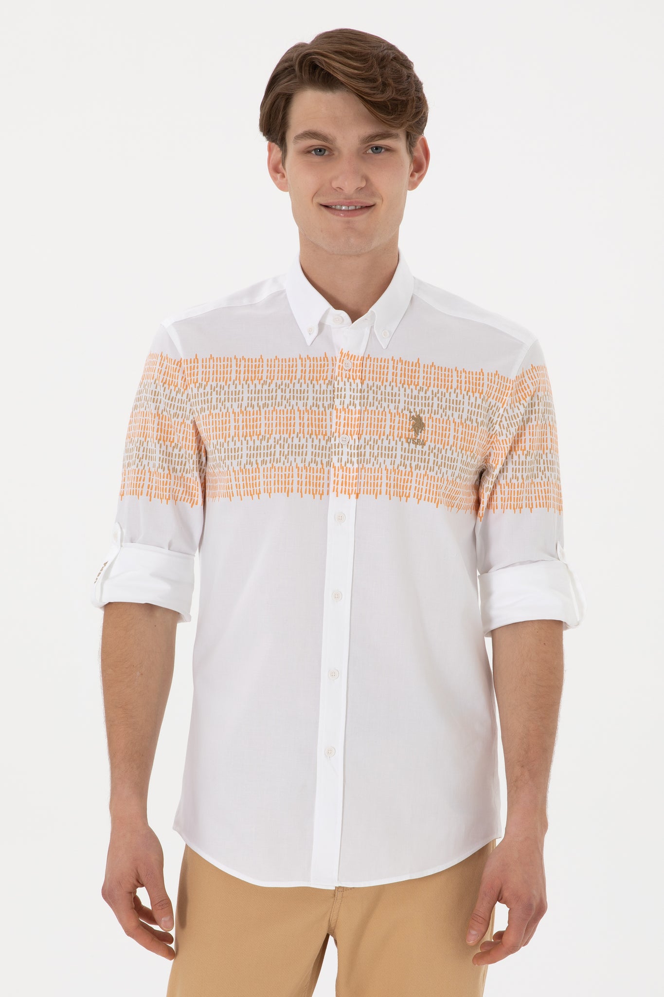 Men's Camel Long Sleeve Shirt