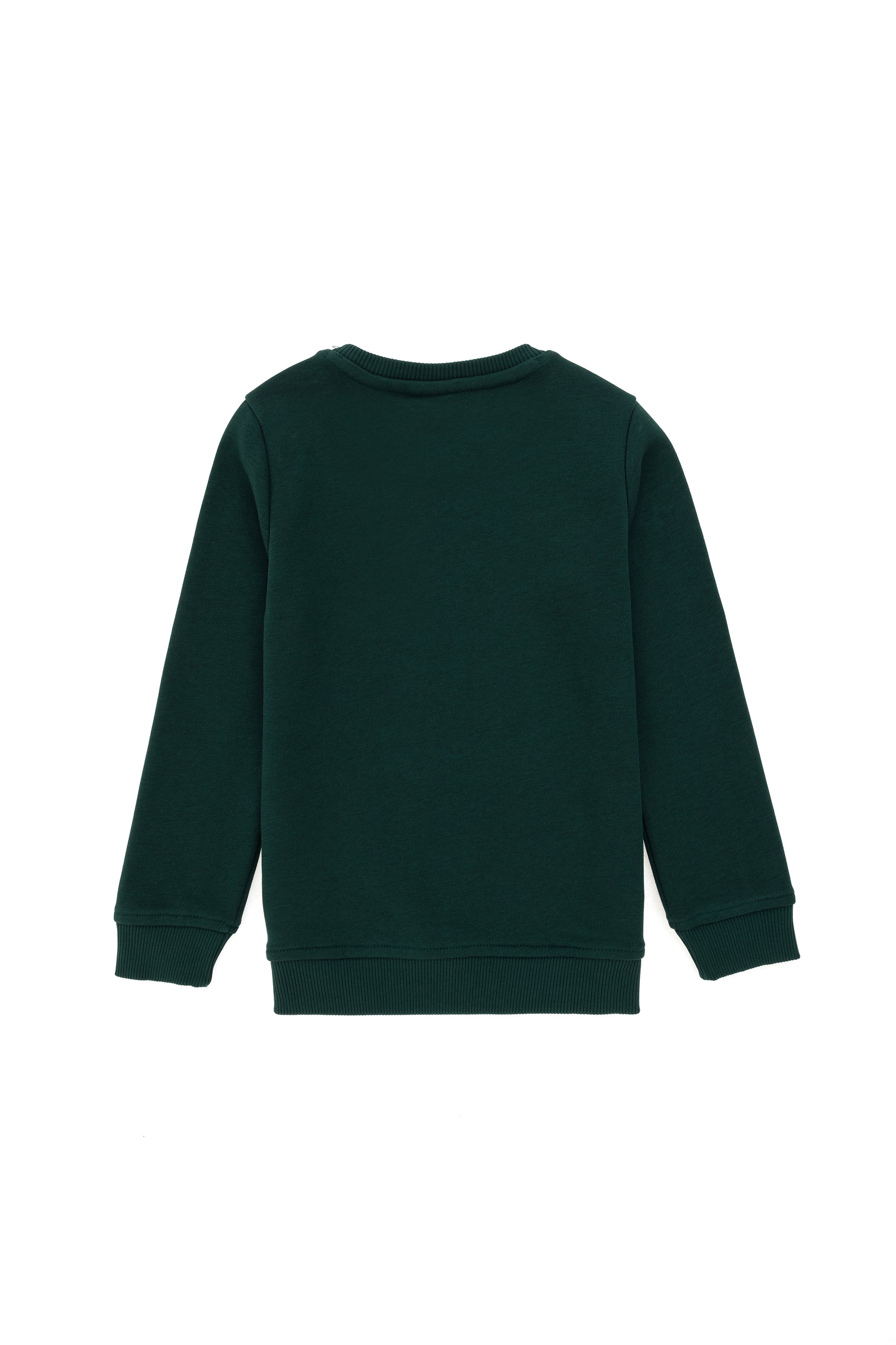 Boy's Dark Green Basic Sweatshirt