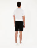 Black Regular Fit Knitted Shorts