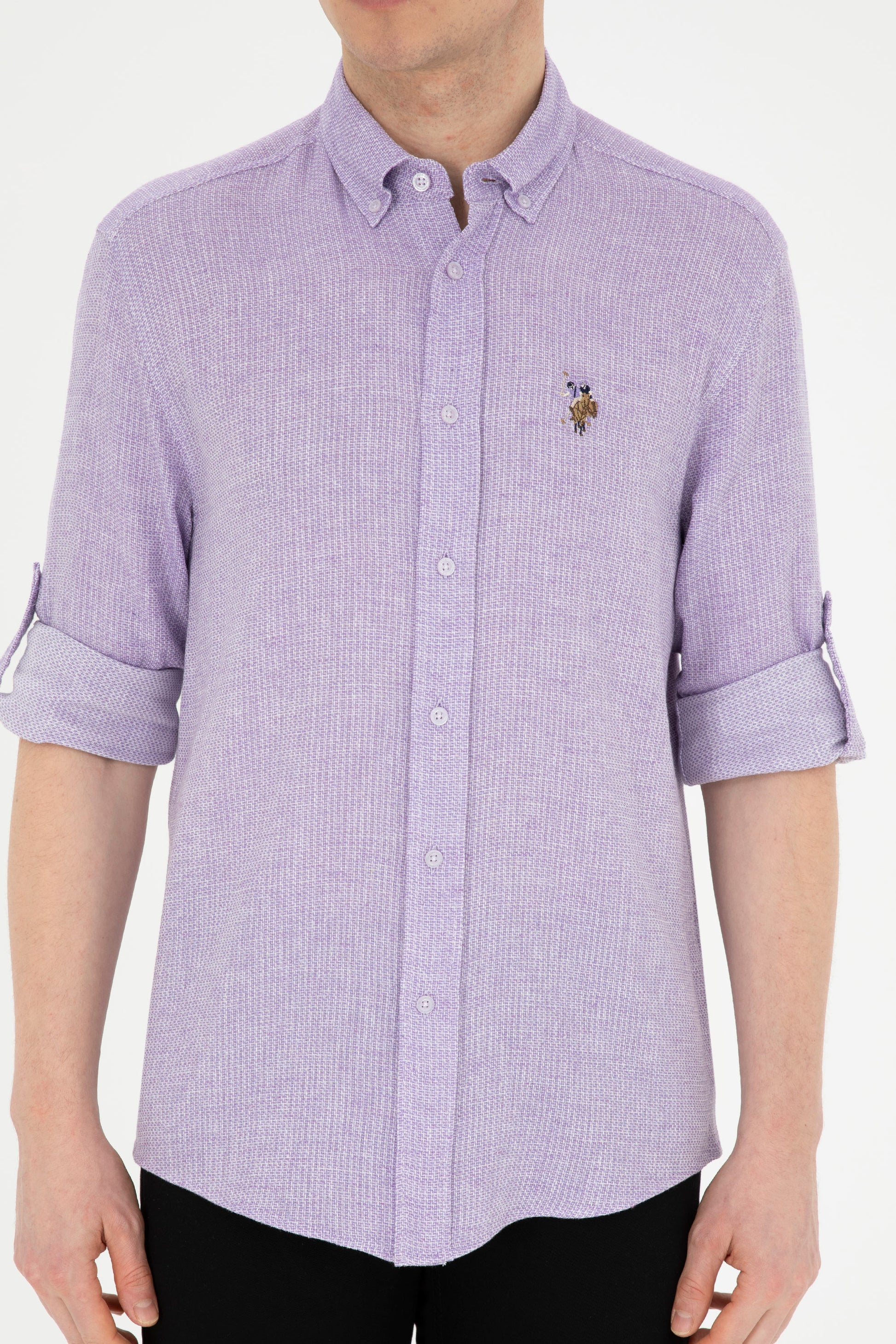 Men's Lilac Long Sleeve Shirt