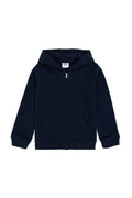 Boy's Navy Blue Basic Zipper Sweatshirt