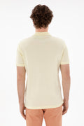 Men's Slim Fit Polo Neck Lemon Basic T-Shirt