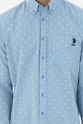 Men's Light Blue Long Sleeve Shirt