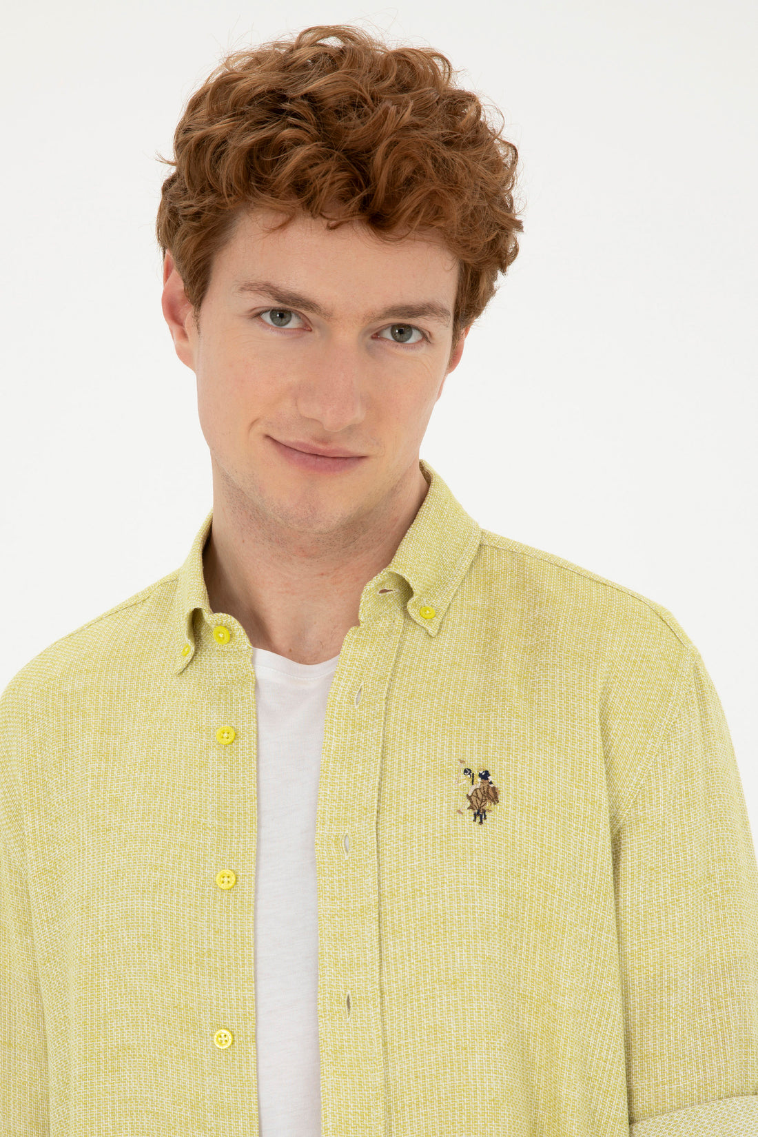 Men's Peanut Green Long Sleeve Shirt