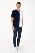 Men's Comfort Fit Crew Neck Navy T-Shirt