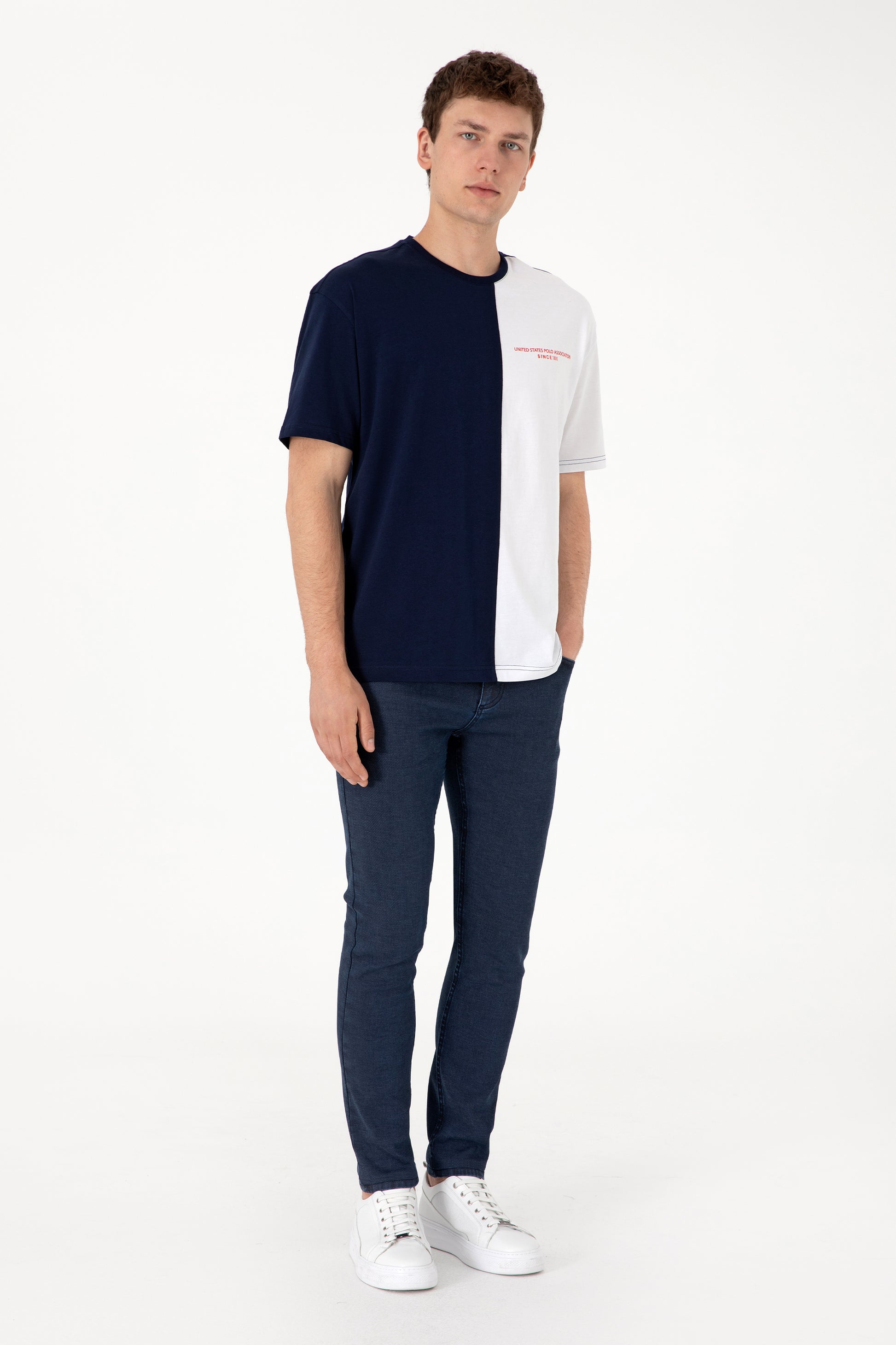 Men's Comfort Fit Crew Neck Navy T-Shirt