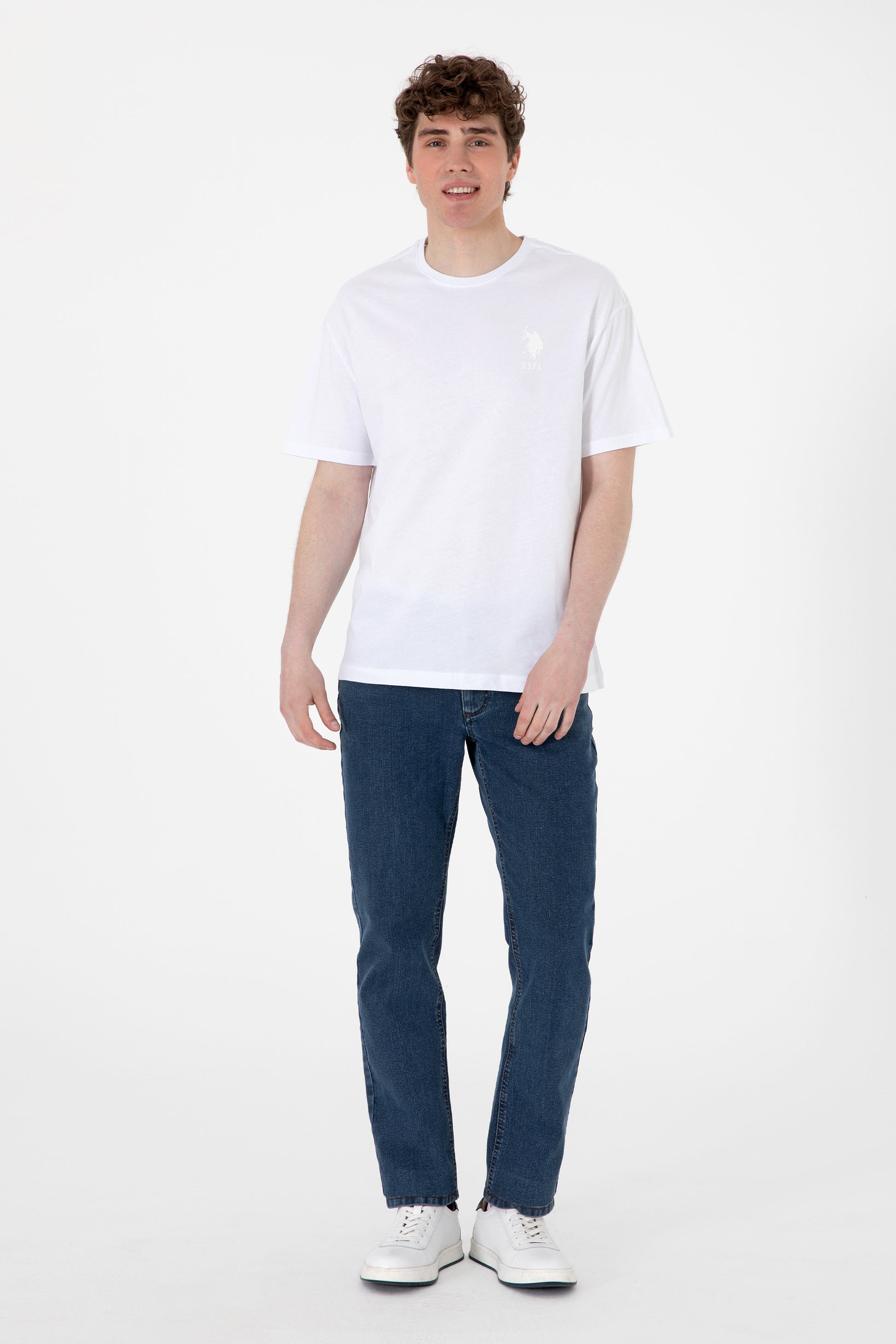 Men's Comfort Fit Crew Neck White T-Shirt