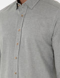 Light Khaki Slim Fit Long Sleeve Shirt