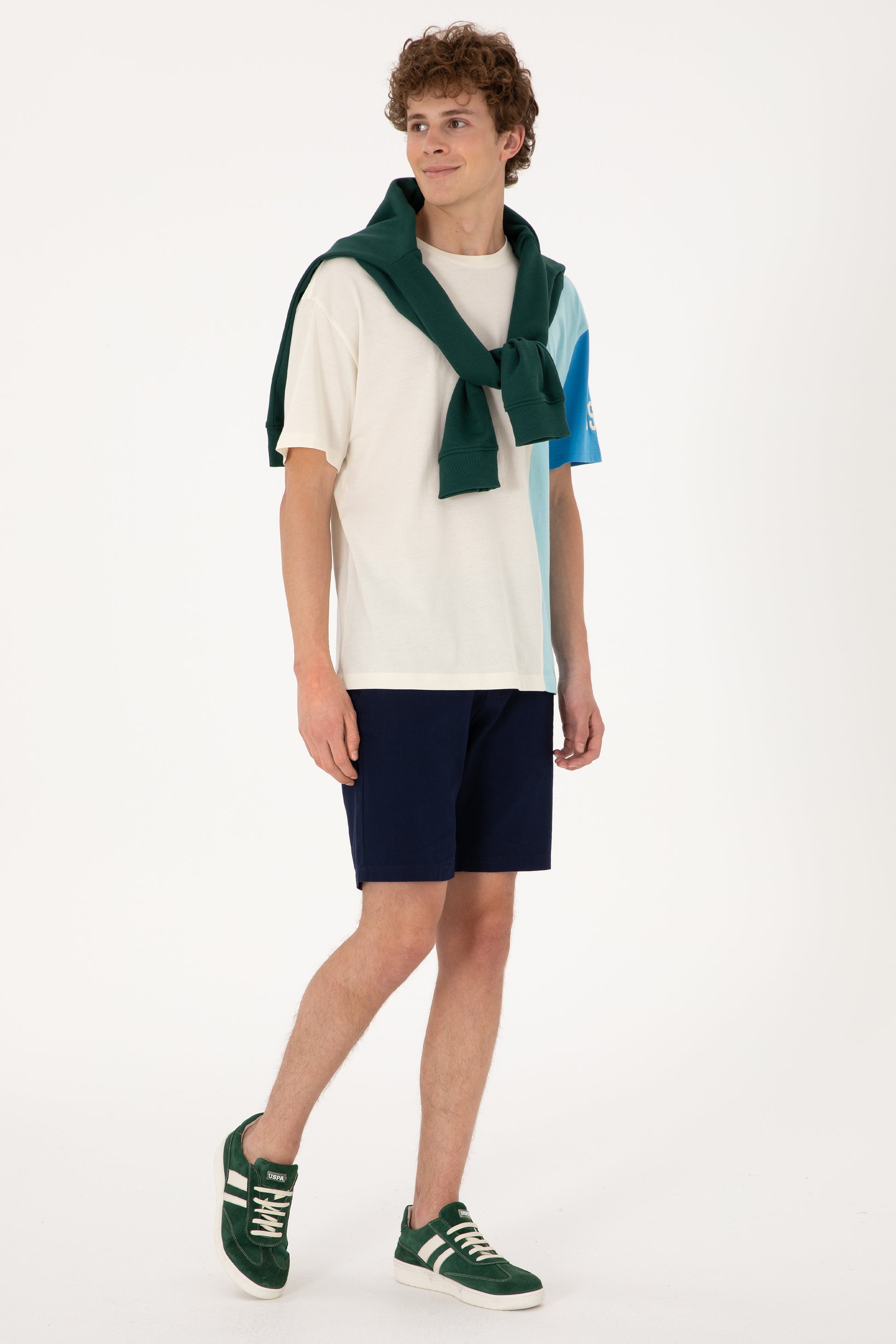 Men's Comfort Fit Crew Neck Ecru T-Shirt