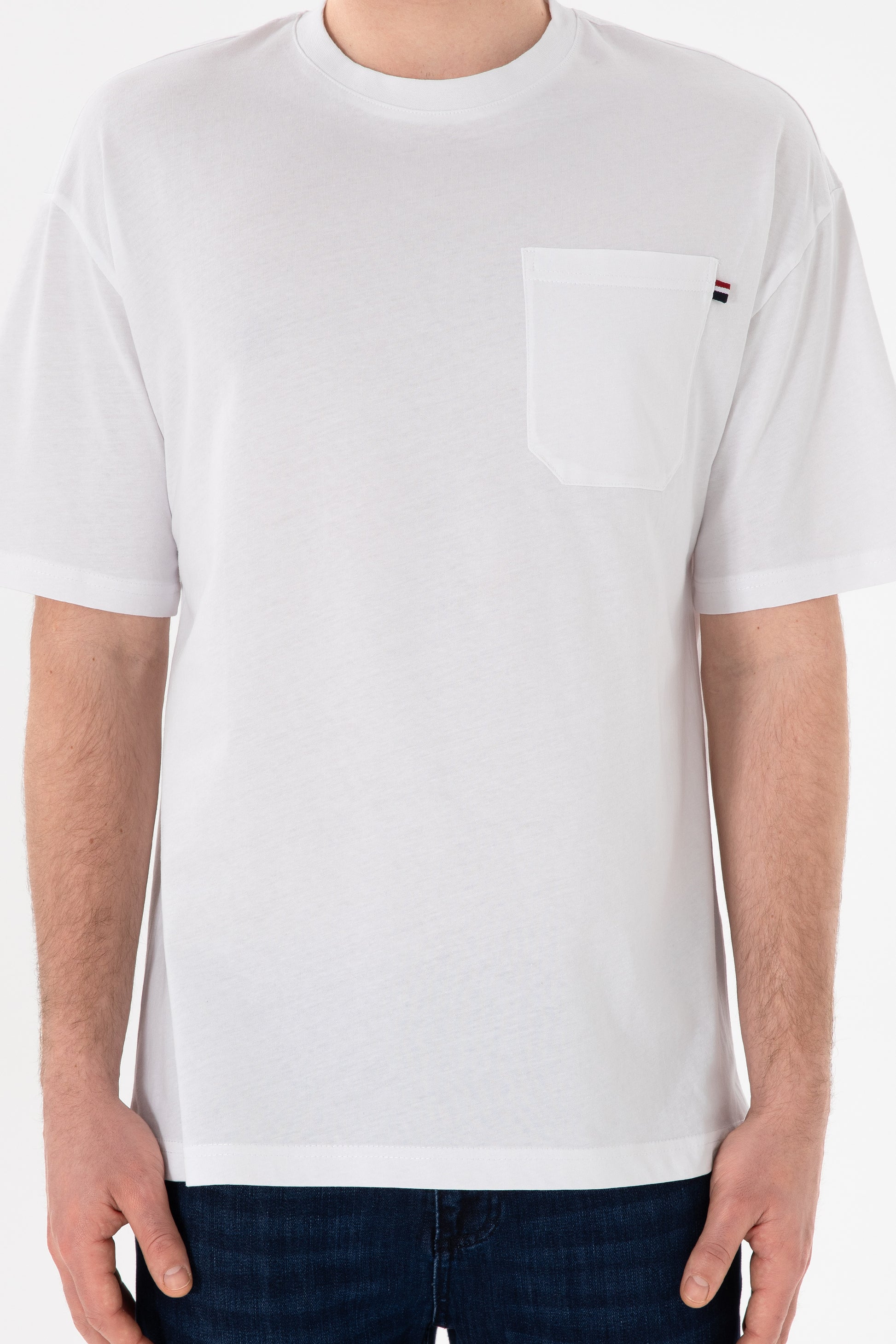 Men's Comfort Fit Crew Neck White T-Shirt