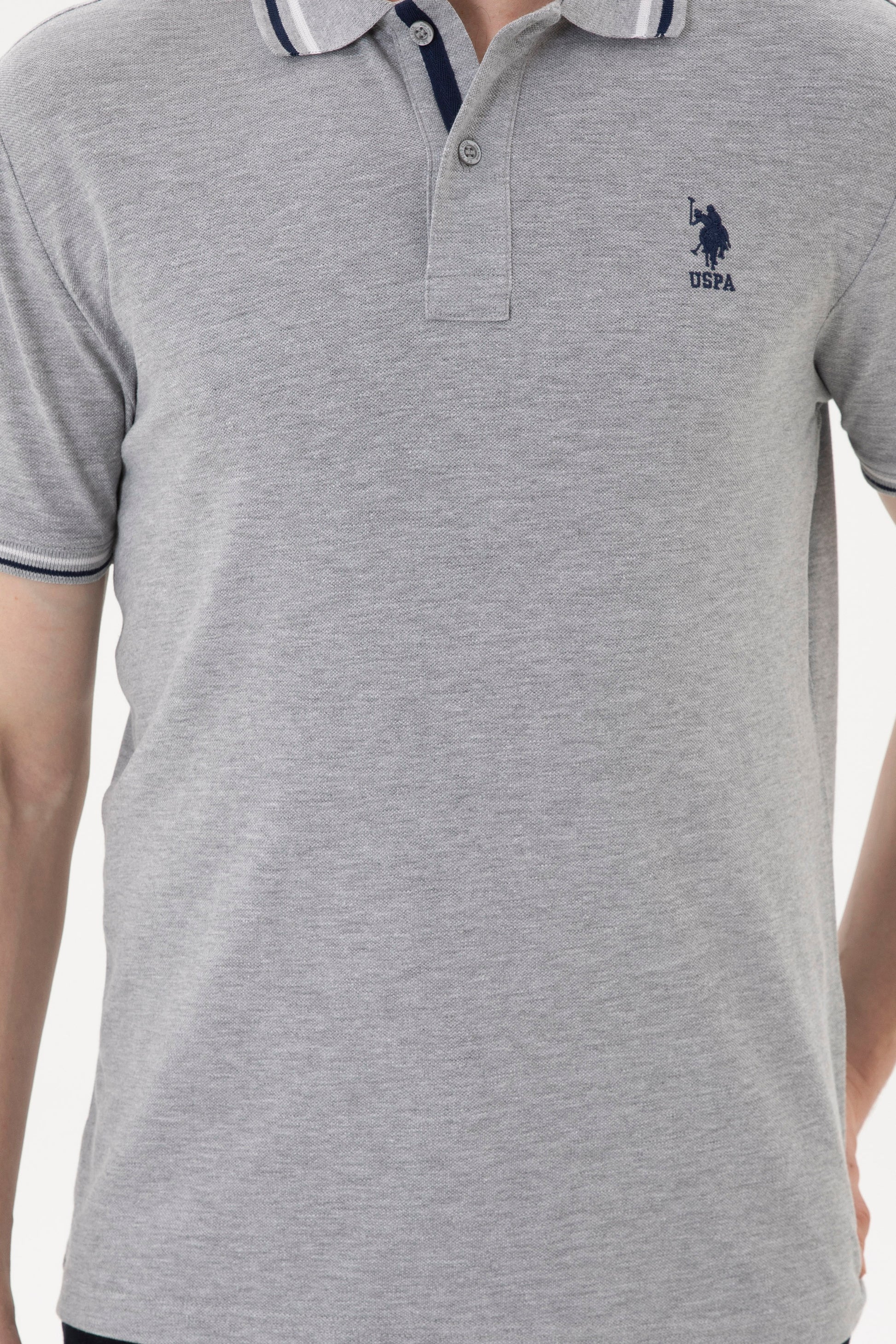 Men's Grey Melange Basic T-Shirt