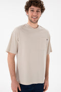 Men's Comfort Fit Crew Neck Stone T-Shirt