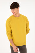 Men's Yellow Basic Sweatshirt