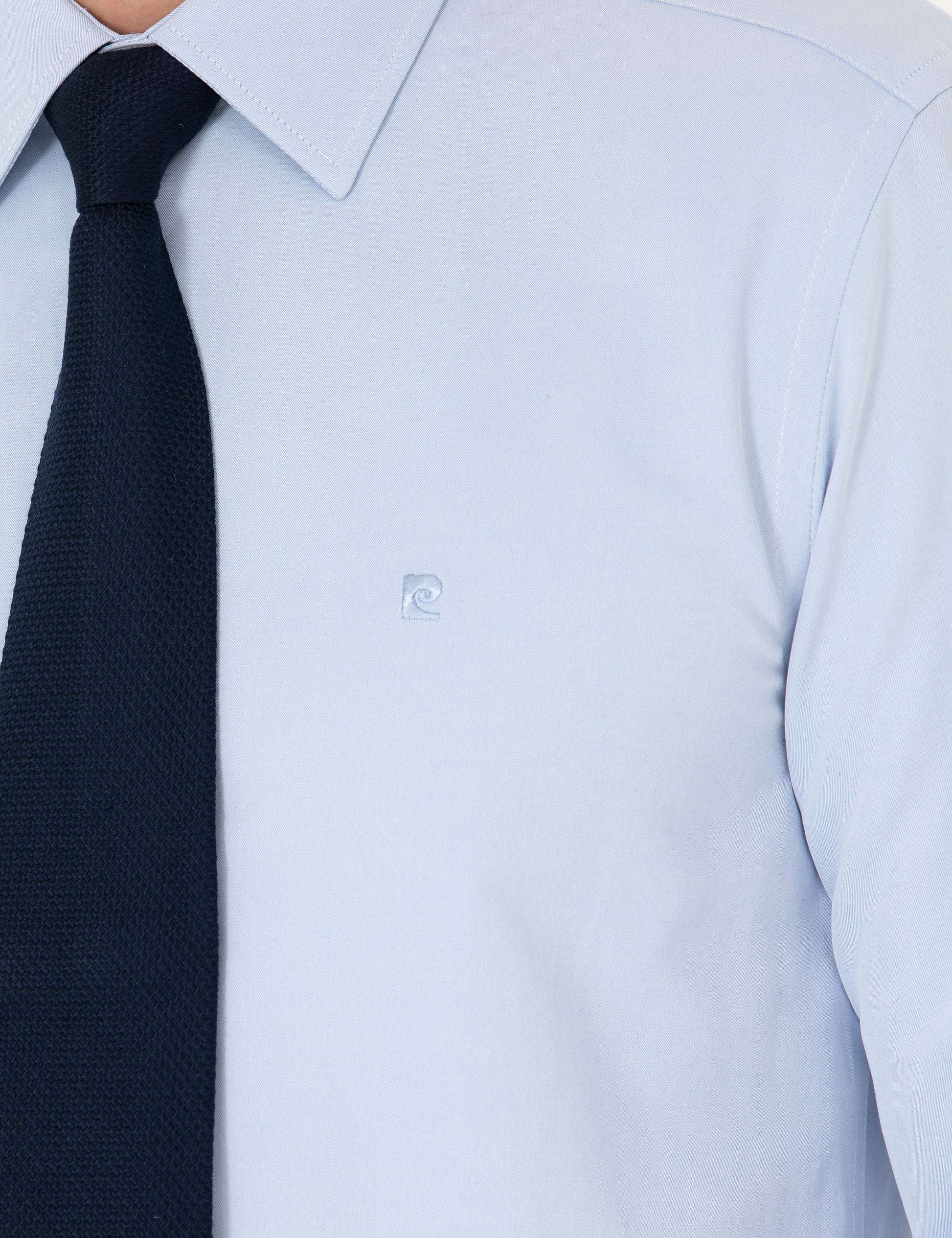Light Blue Slim Fit Long Sleeve Basic Shirt