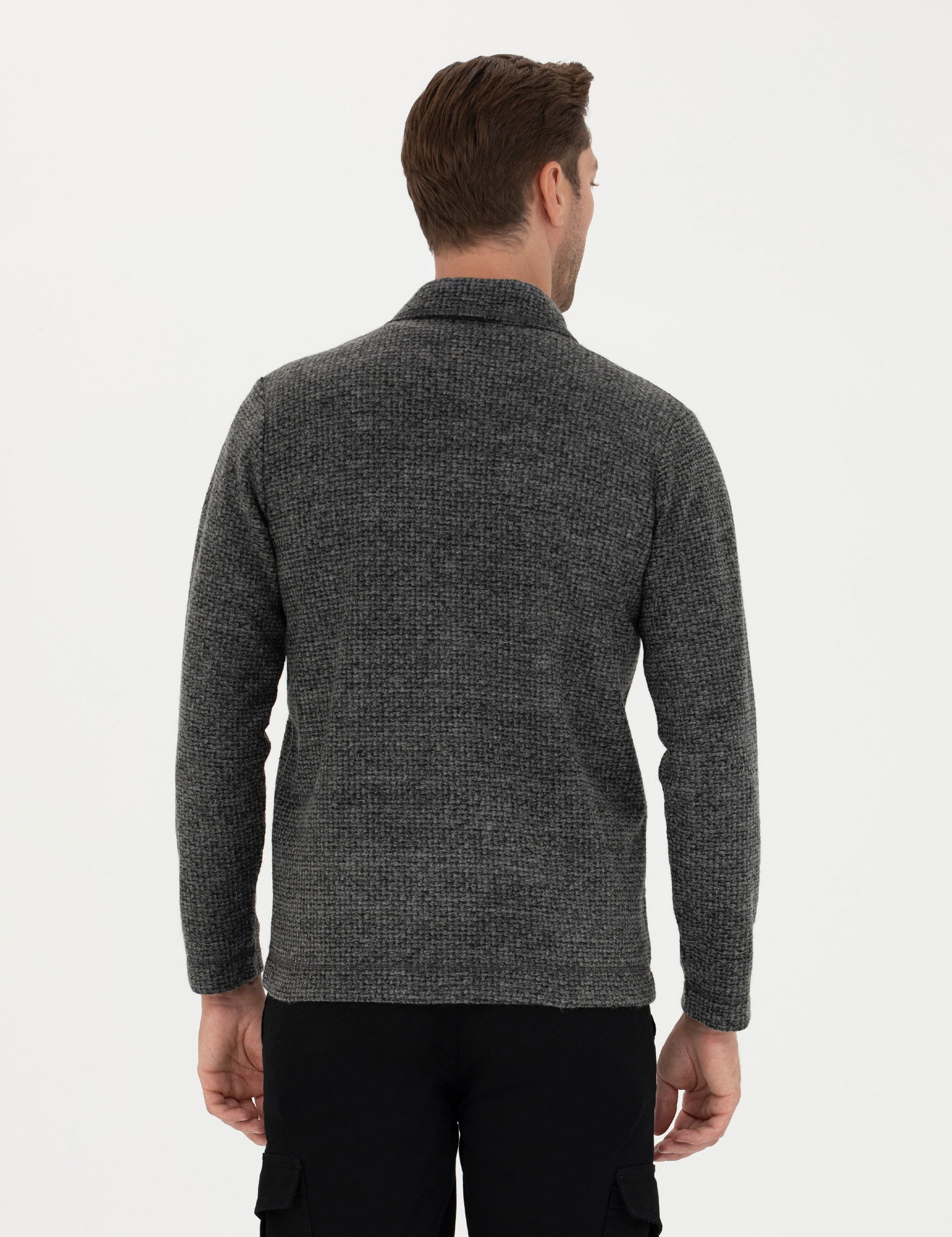 Anthracite Regular Fit Knitted Shirt