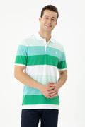 Men's Green Polo Neck T-Shirt