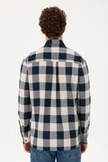 Men's Navy Blue Long Sleeve Shirt
