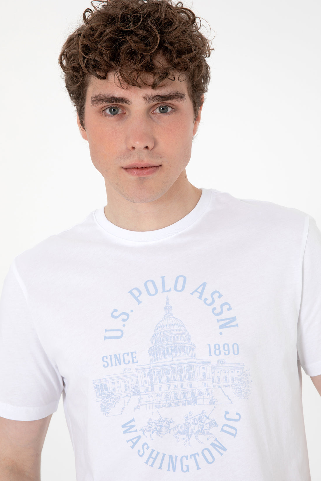 Men's Regular Fit Crew Neck White T-Shirt