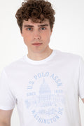 Men's Regular Fit Crew Neck White T-Shirt