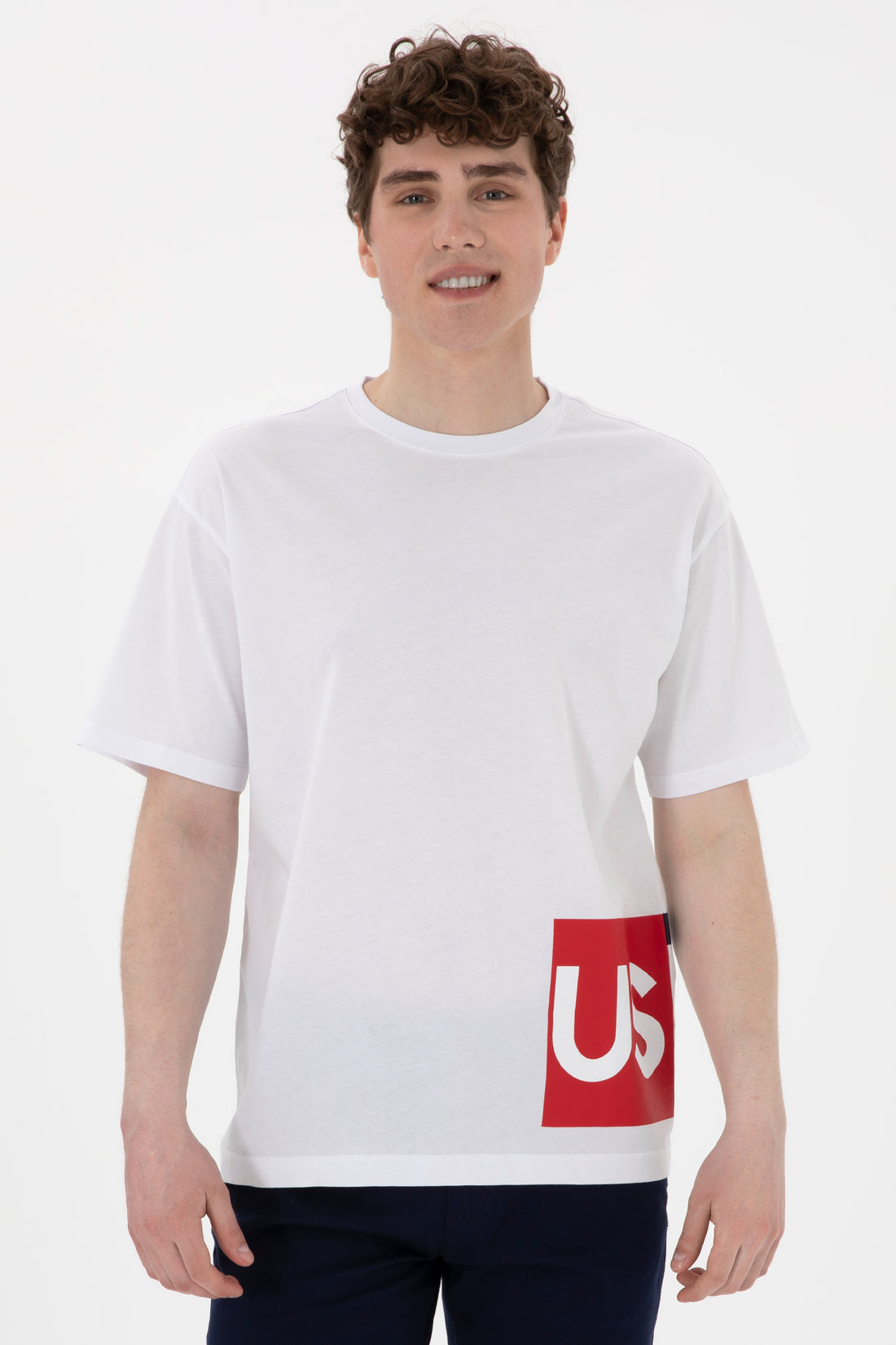Men's Comfort Fit Crew Neck White T-Shirt