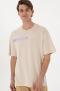 Men's Comfort Fit Crew Neck Stone T-Shirt