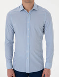 Blue Striped Ex. Slim Fit Long Sleeve Shirt