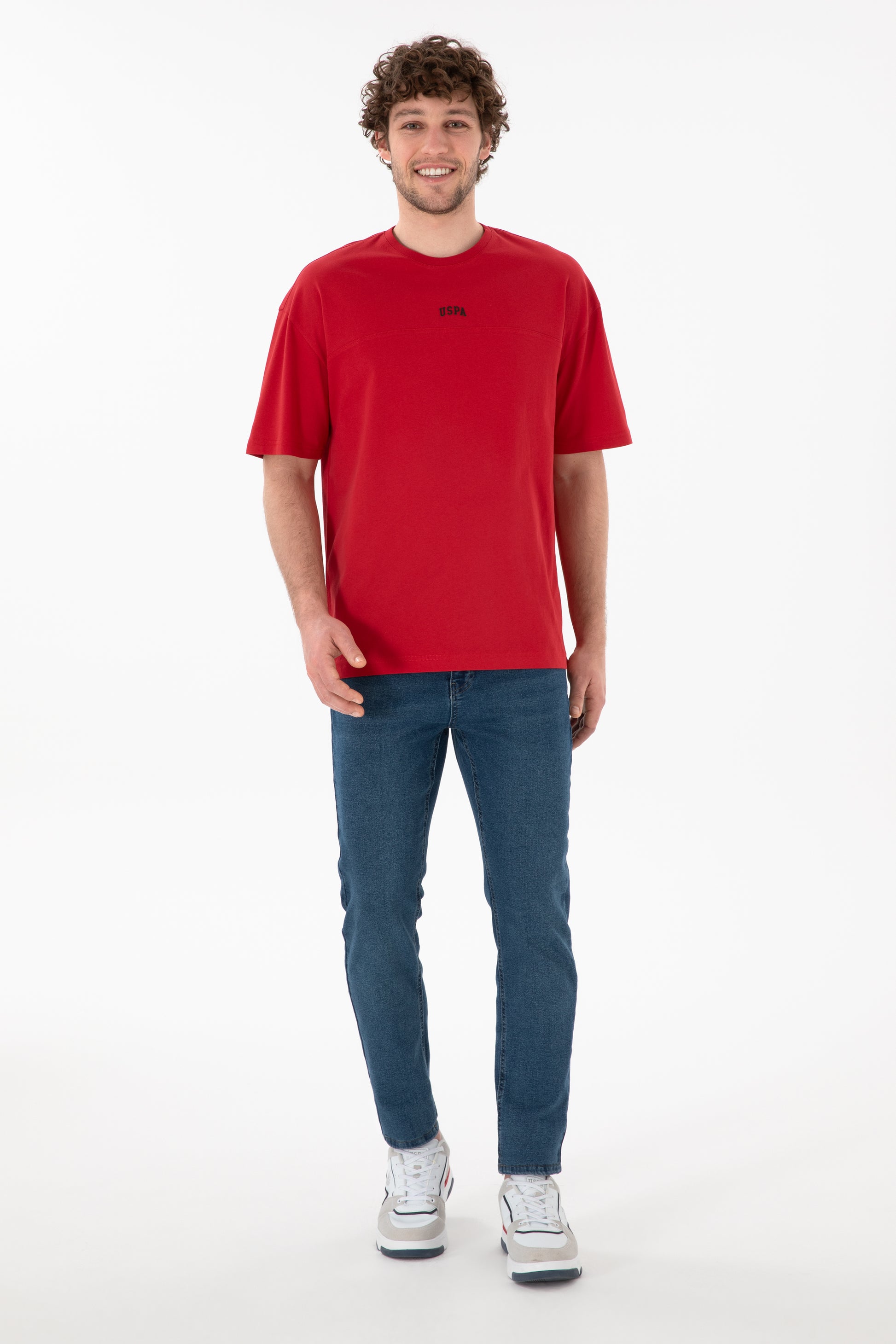 Men's Comfort Fit Crew Neck Red T-Shirt