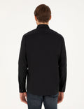Black Regular Fit Long Sleeve Shirt