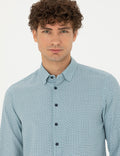 Mint Slim Fit Long Sleeve Shirt