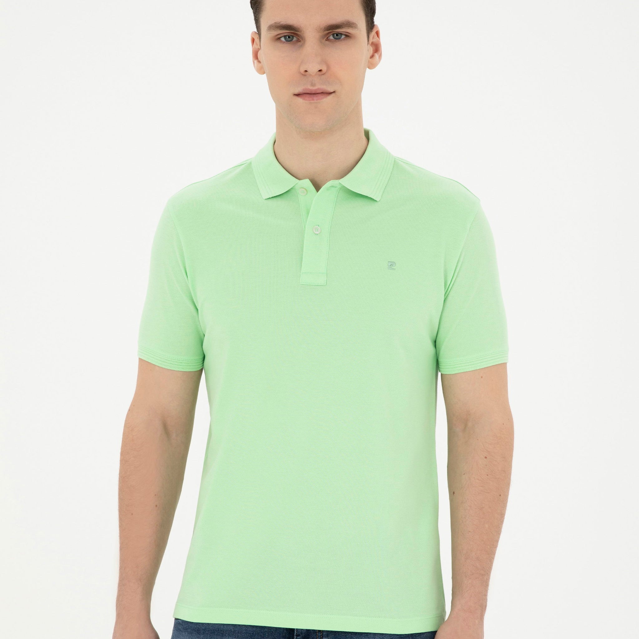 Peanut Green Slim Fit Basic T-Shirt