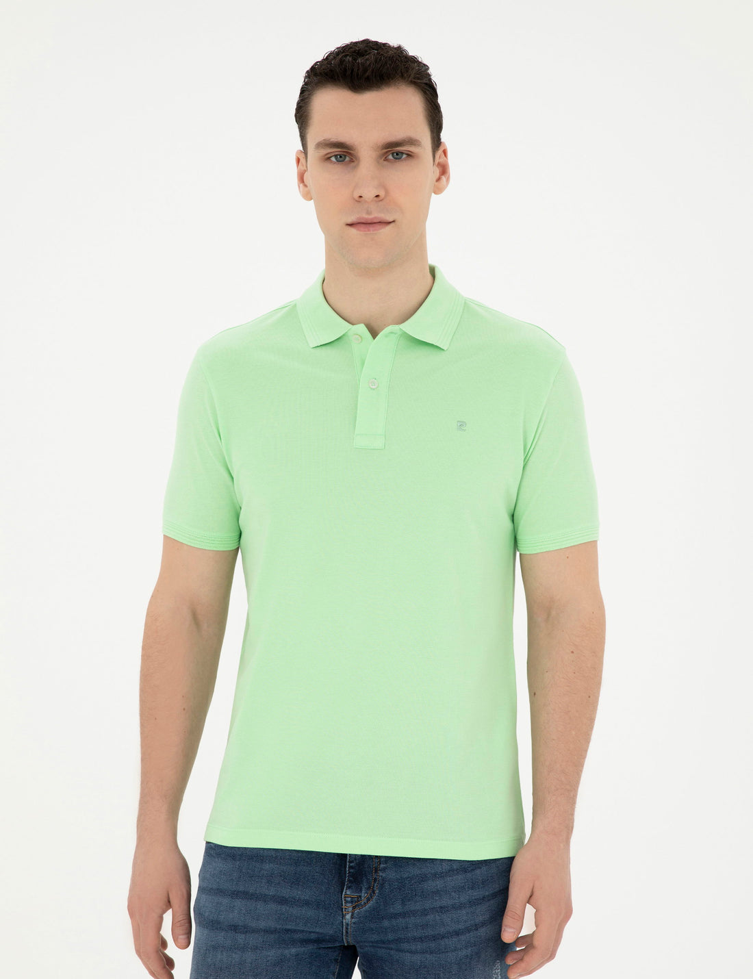 Peanut Green Slim Fit Basic T-Shirt