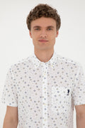 Men's Ecru Short Sleeve Shirt